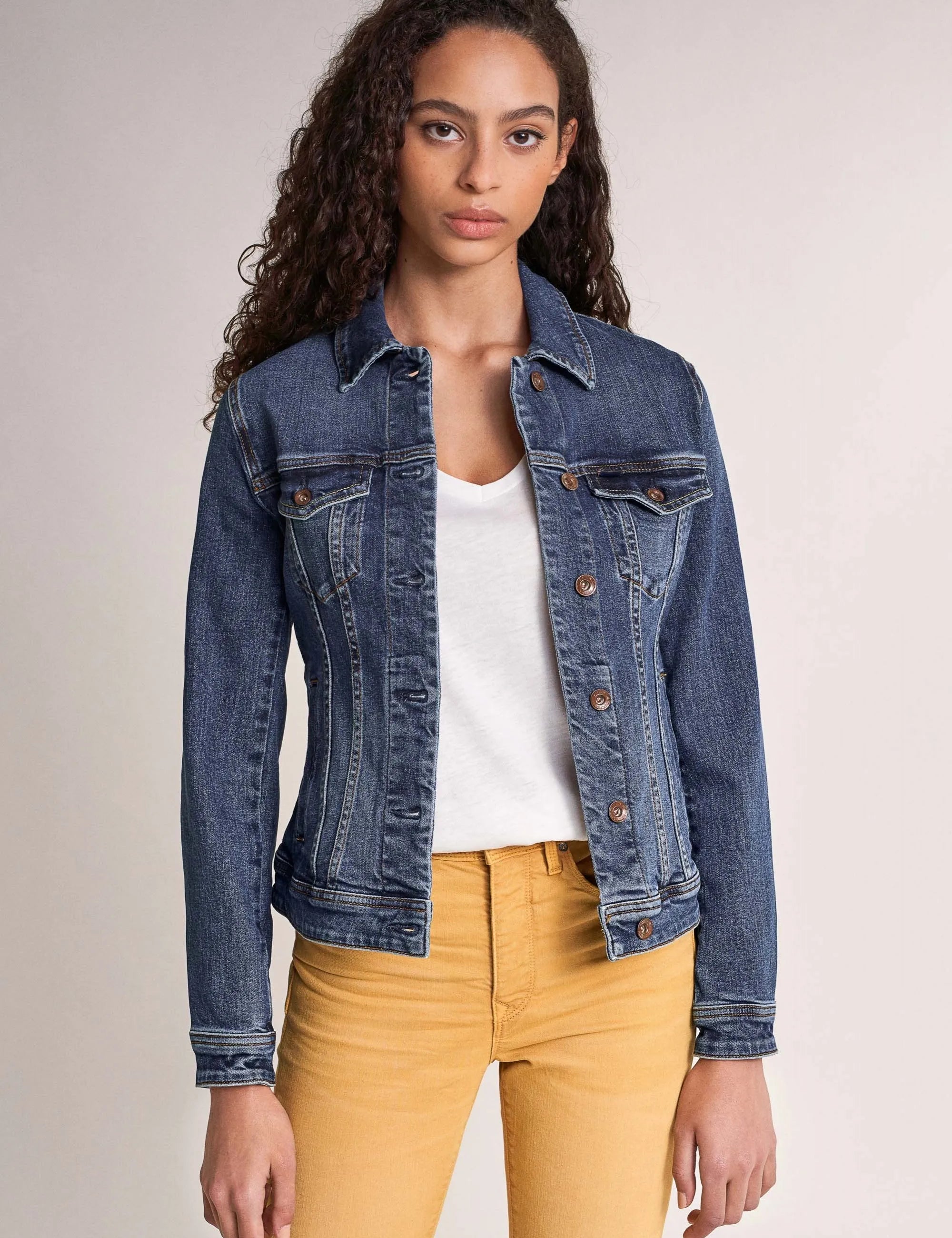 Cazadora vaquera slim fit - ECRU