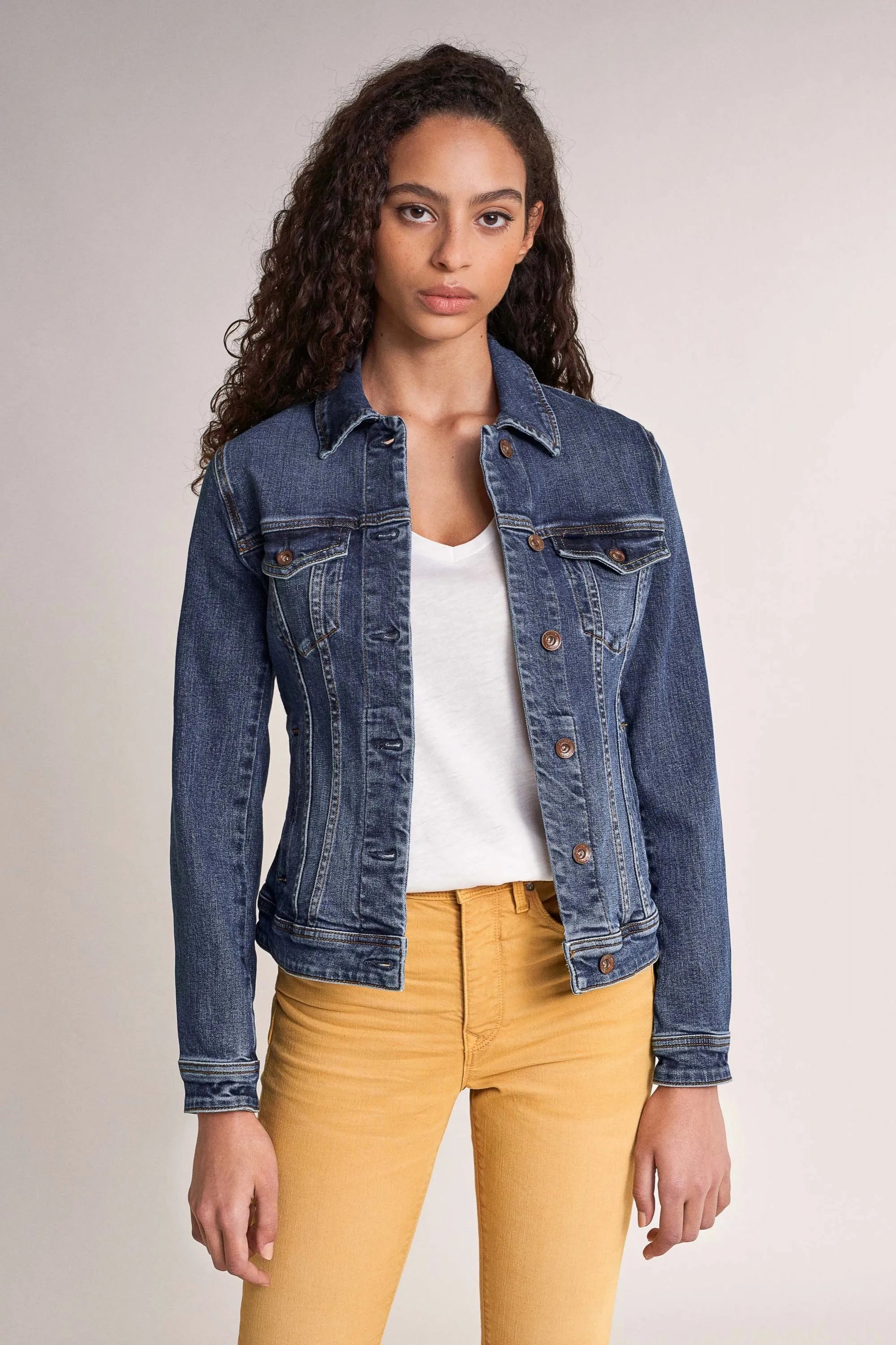 Cazadora vaquera slim fit - ECRU