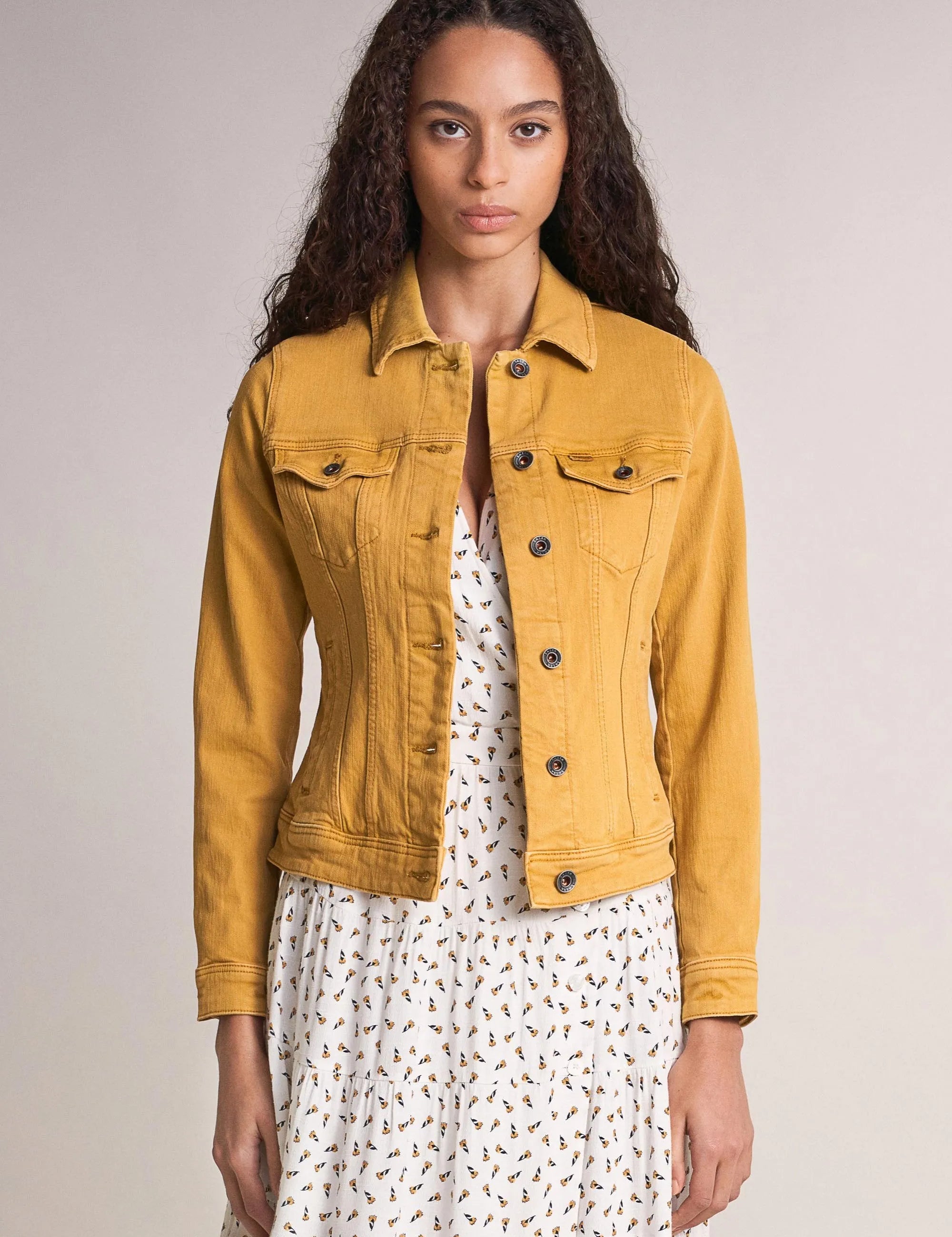 Cazadora vaquera slim fit - ECRU