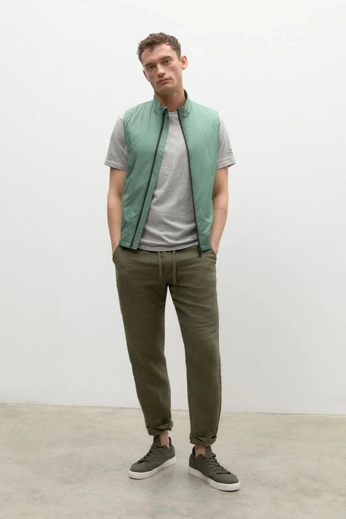 Chaleco Ecoalf de Hombre Tibidabo Dark Cactus - ECRU