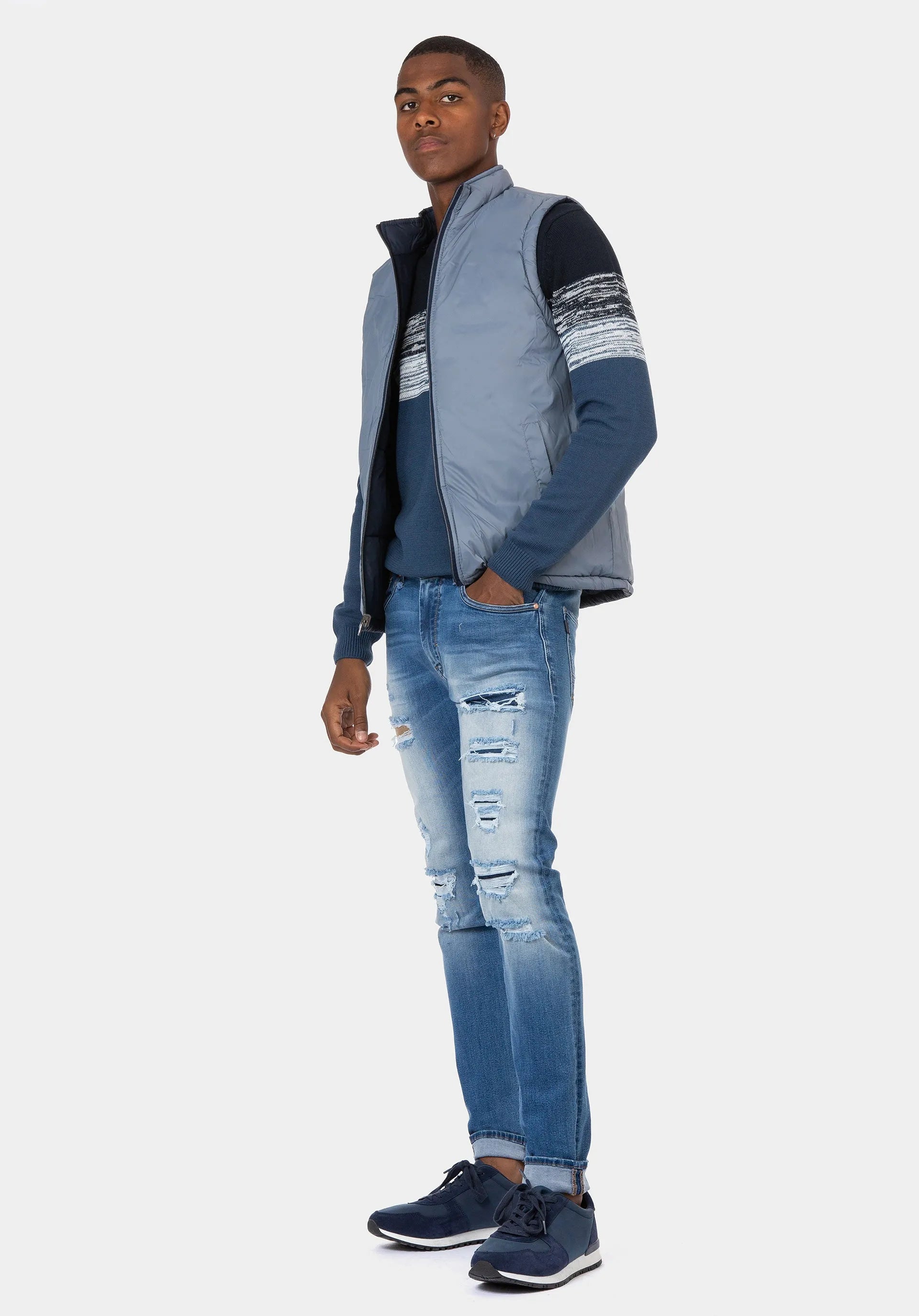 Chaleco Reversible Run - ECRU