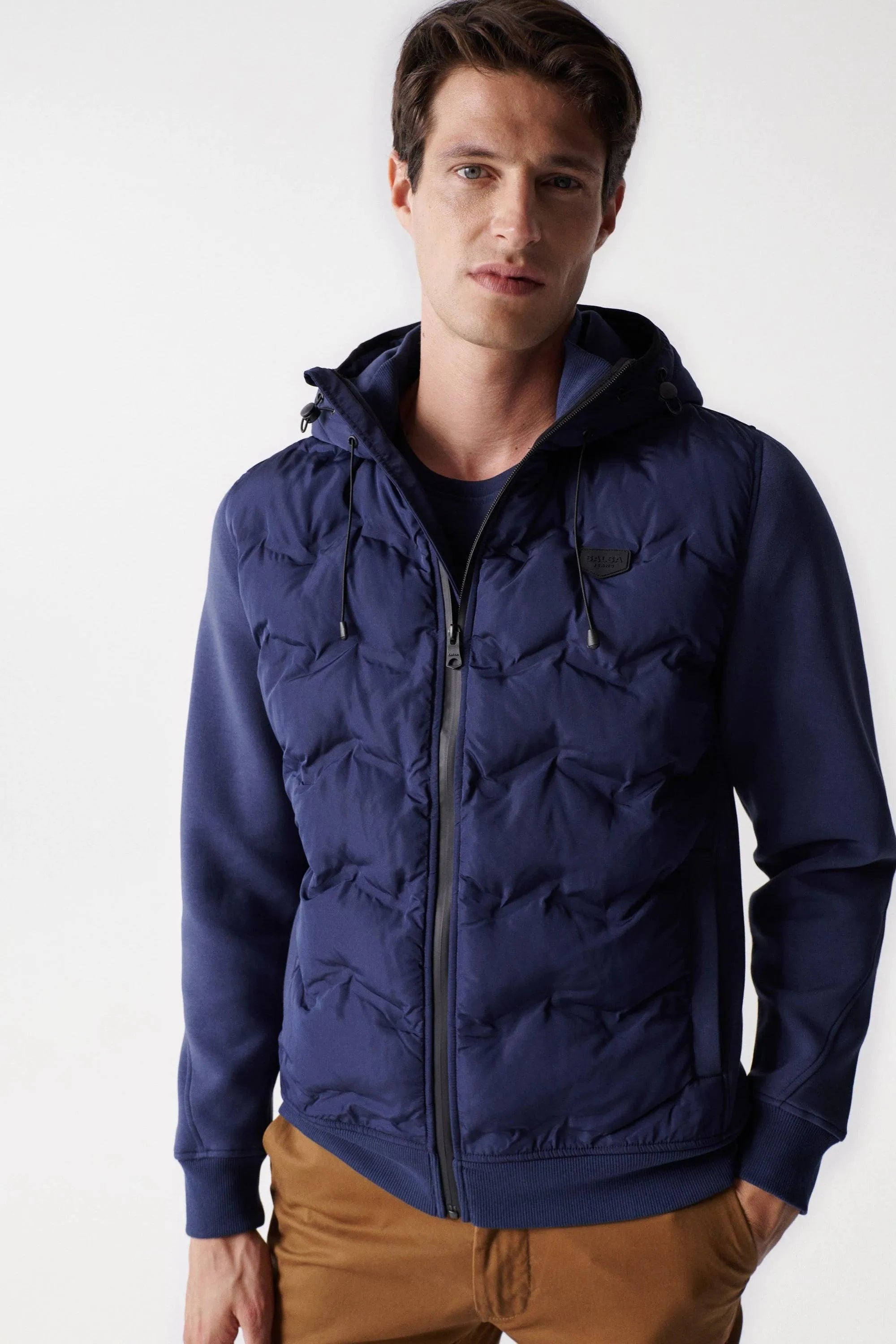 Chaqueta acolchada con capucha - ECRU