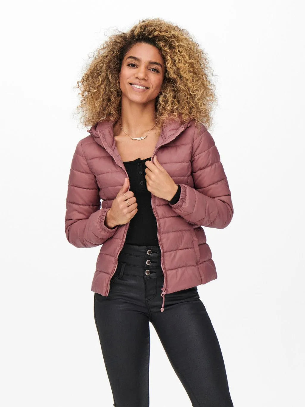 Chaqueta Acolchada ONLY Tahoe Withered Rose - ECRU