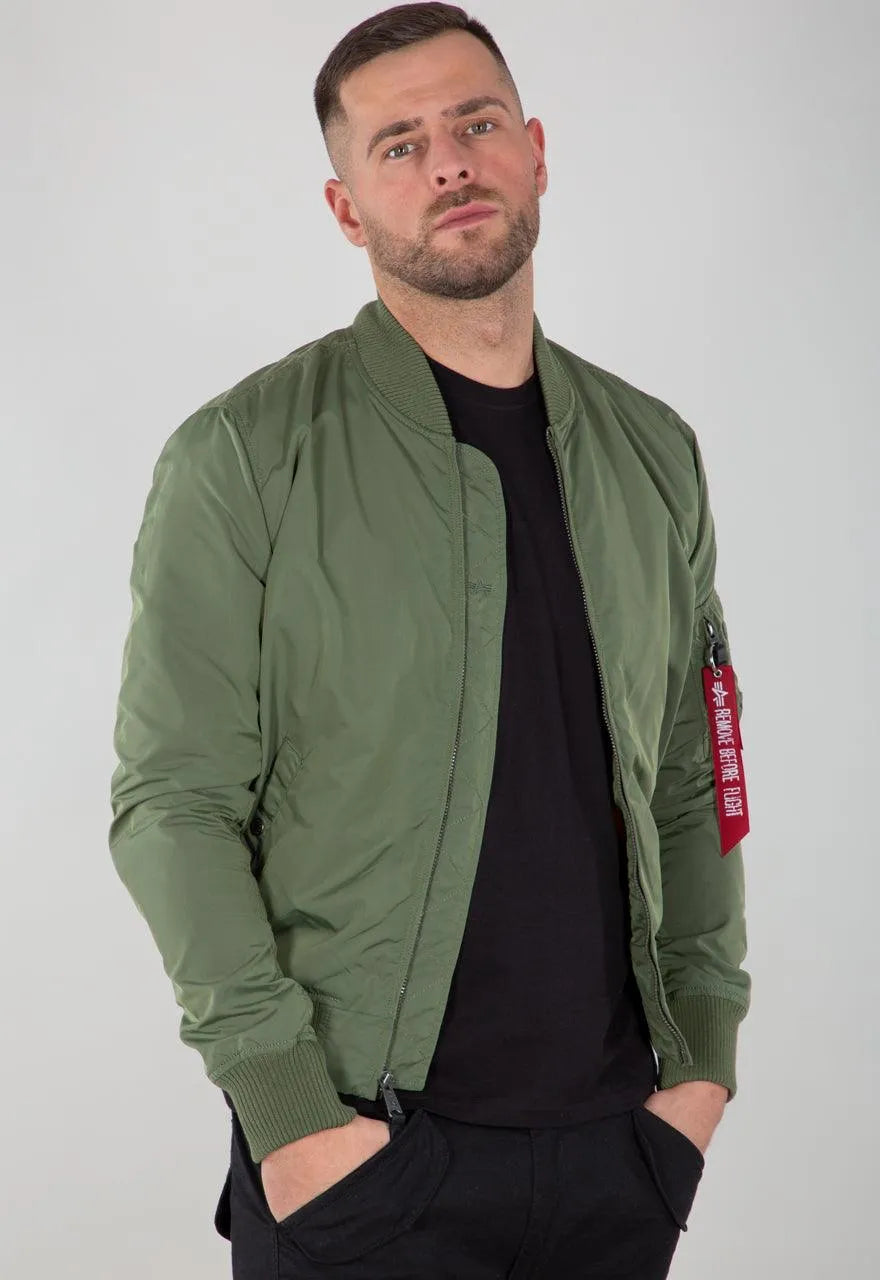 Chaqueta Alpha Industries Tipo Aviador MA-1 TT Sage Green - ECRU