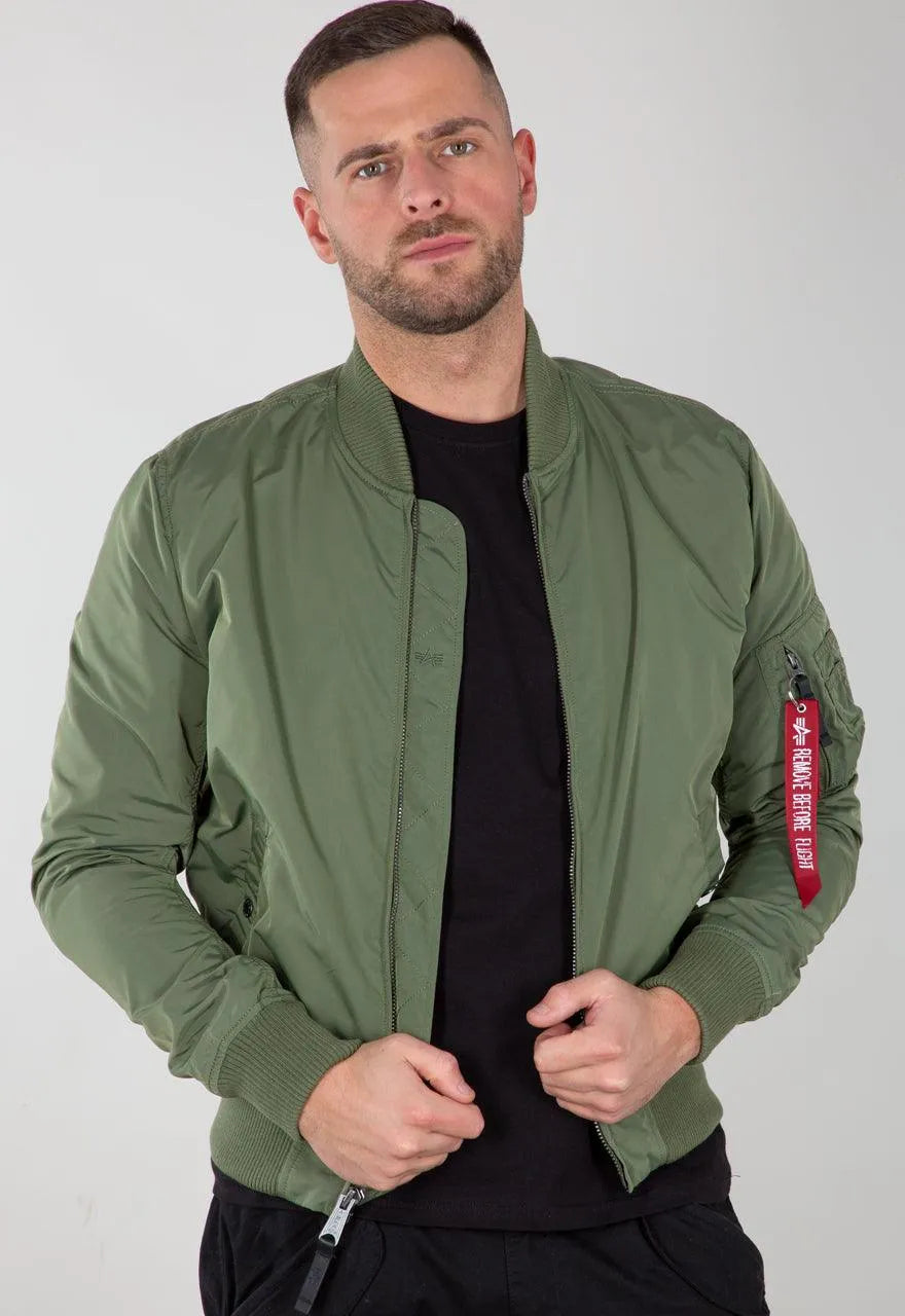 Chaqueta Alpha Industries Tipo Aviador MA-1 TT Sage Green - ECRU