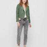 Chaqueta Biker Peach - ECRU