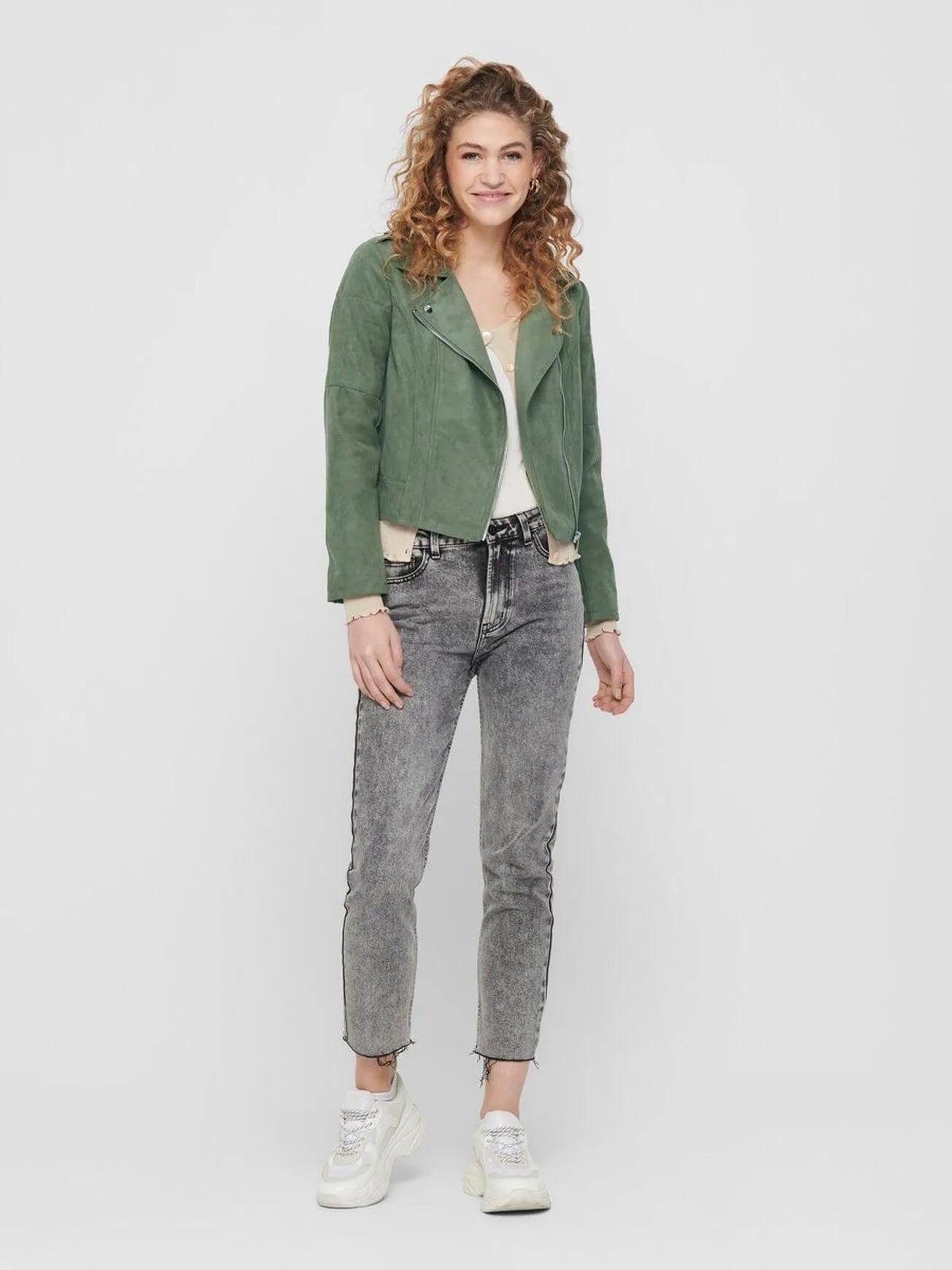 Chaqueta Biker Peach - ECRU