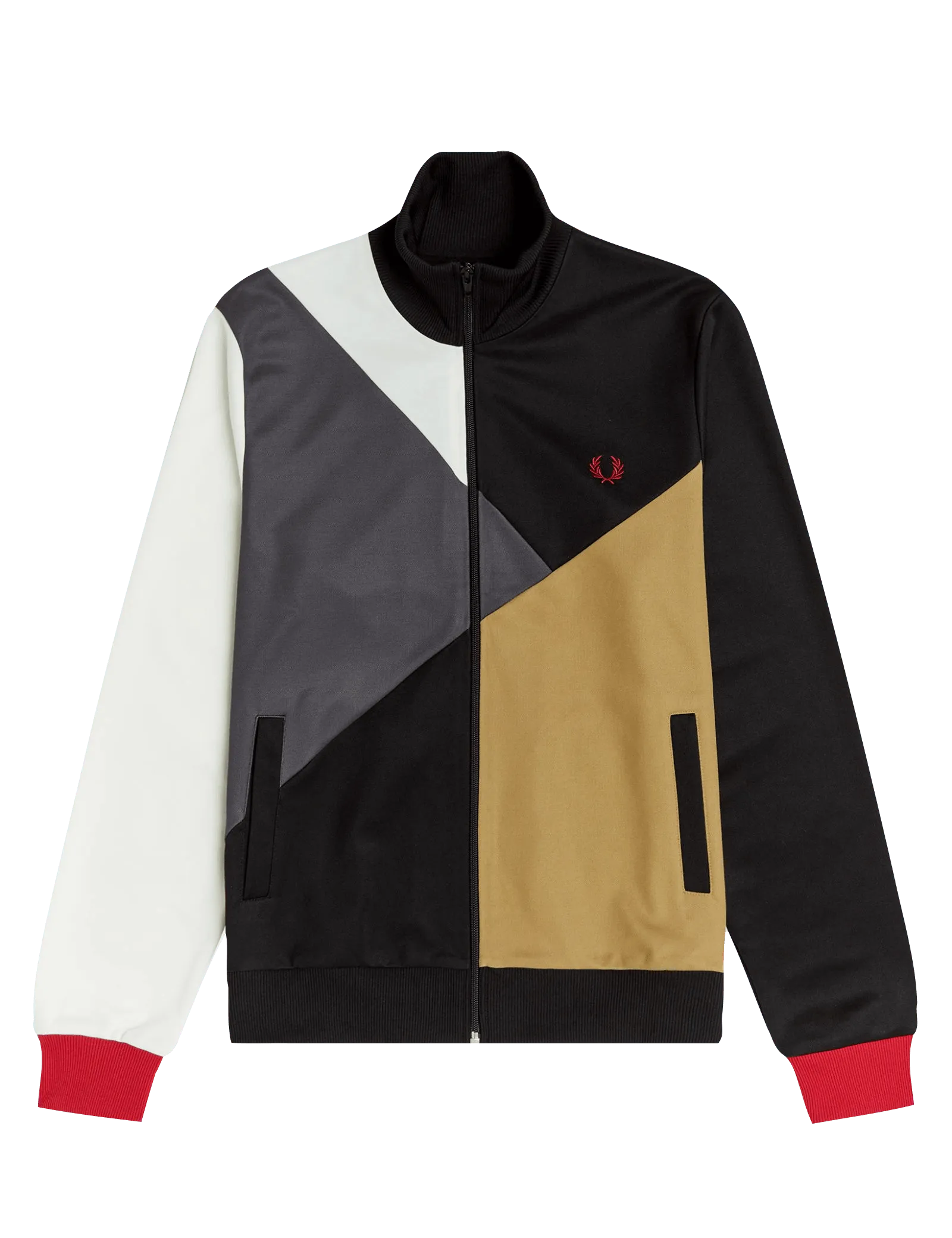 Chaqueta de chándal con bloques de color - ECRU