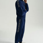 Chaqueta de chándal con cinta en las mangas - ECRU