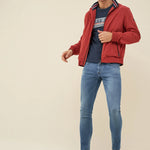 CHAQUETA DE NYLON FINO CORTAVIENTO - ECRU