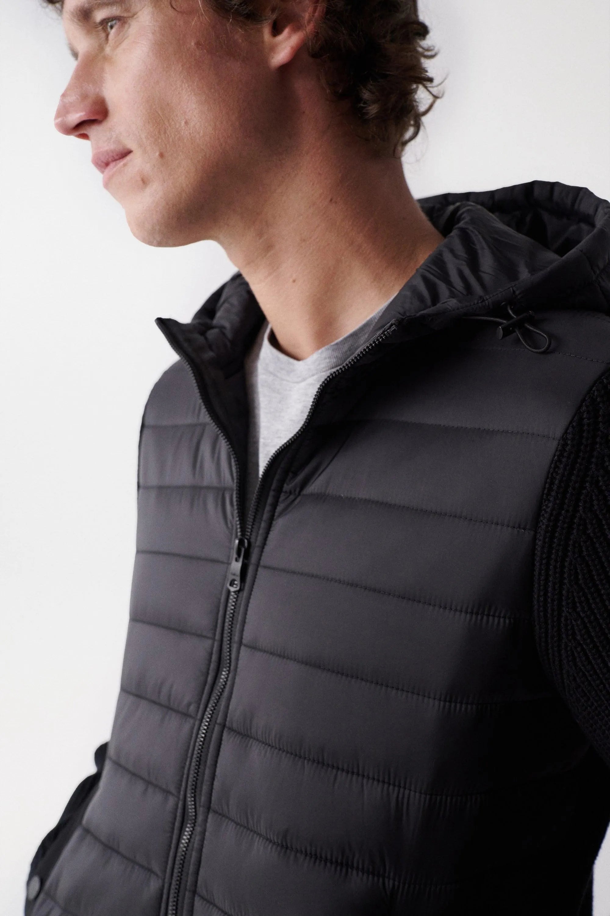 Chaqueta de punto acolchada - ECRU