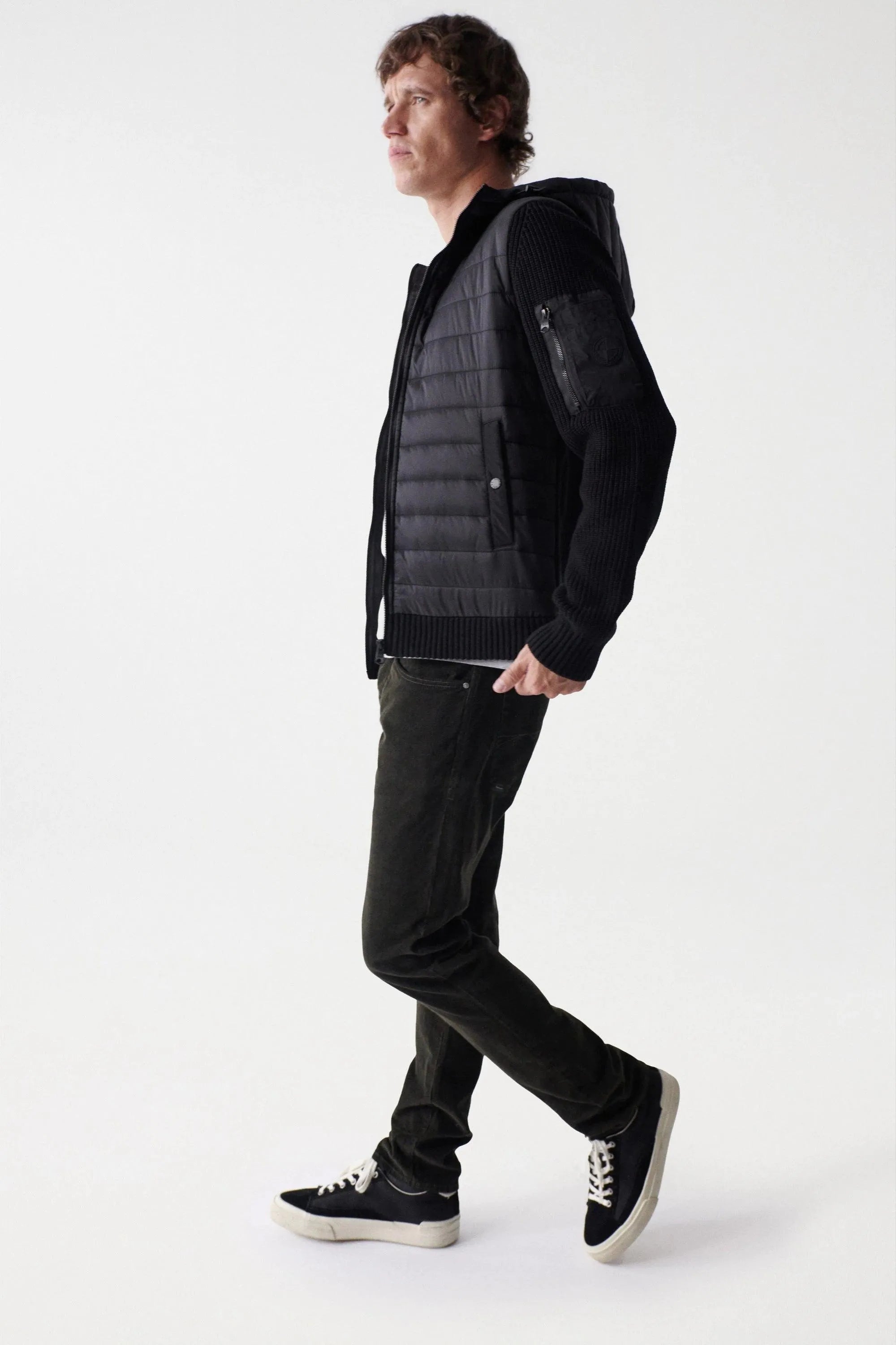 Chaqueta de punto acolchada - ECRU