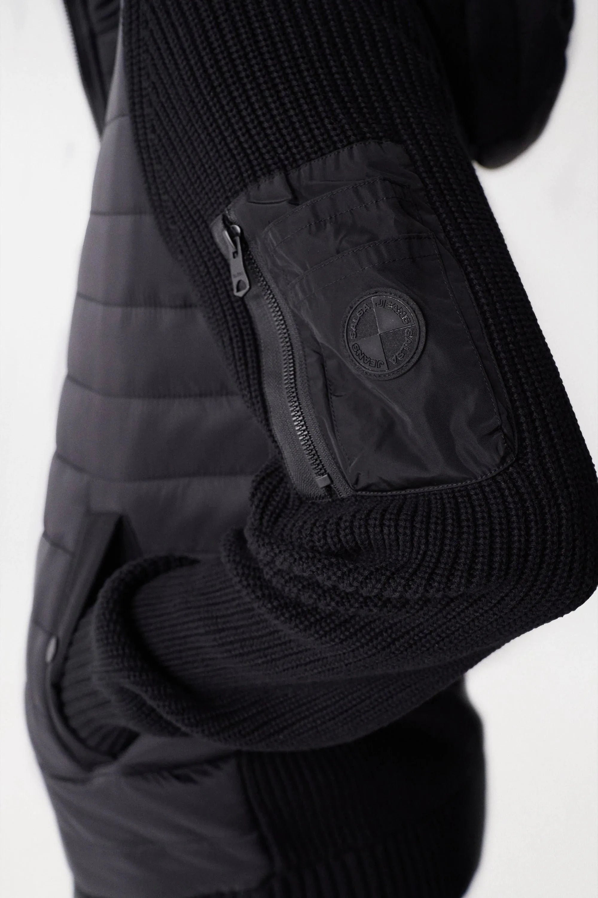 Chaqueta de punto acolchada - ECRU