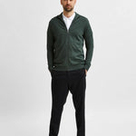 Chaqueta de punto de algodón pima Berg Darkest Spruce - ECRU