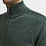 Chaqueta de punto de algodón pima Berg Darkest Spruce - ECRU