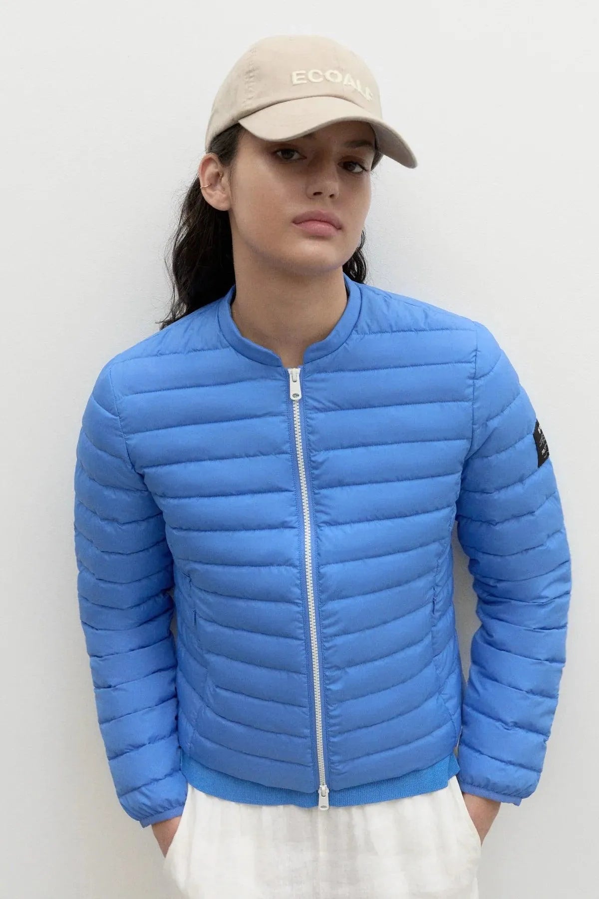 Chaqueta Ecoalf de Mujer AIA French Blue - ECRU
