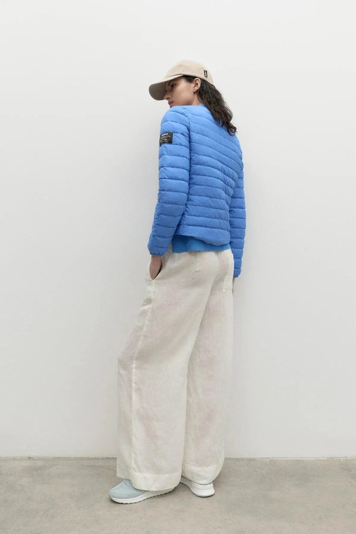 Chaqueta Ecoalf de Mujer AIA French Blue - ECRU