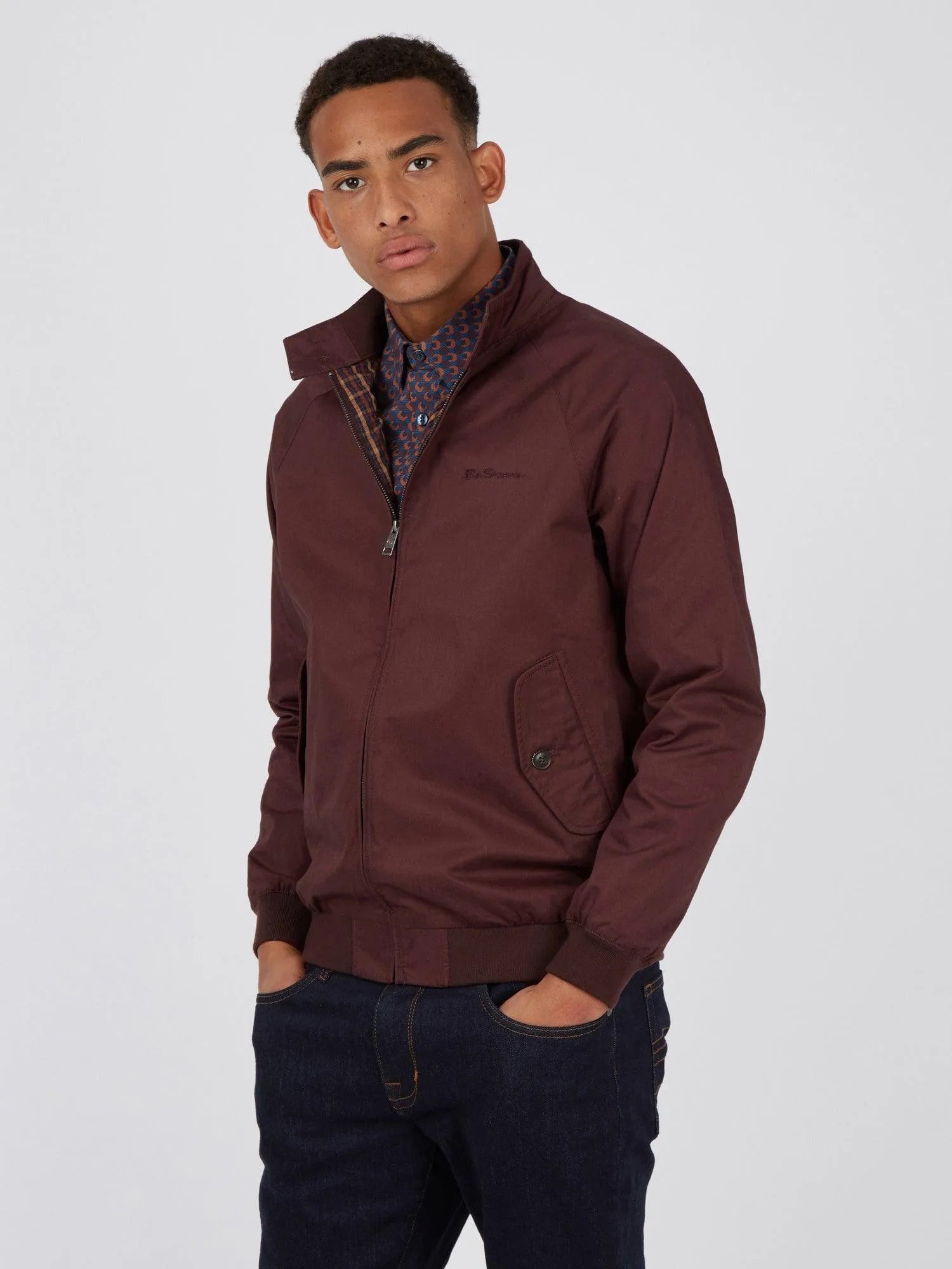 Chaqueta Harrington Signature Bordeaux - ECRU