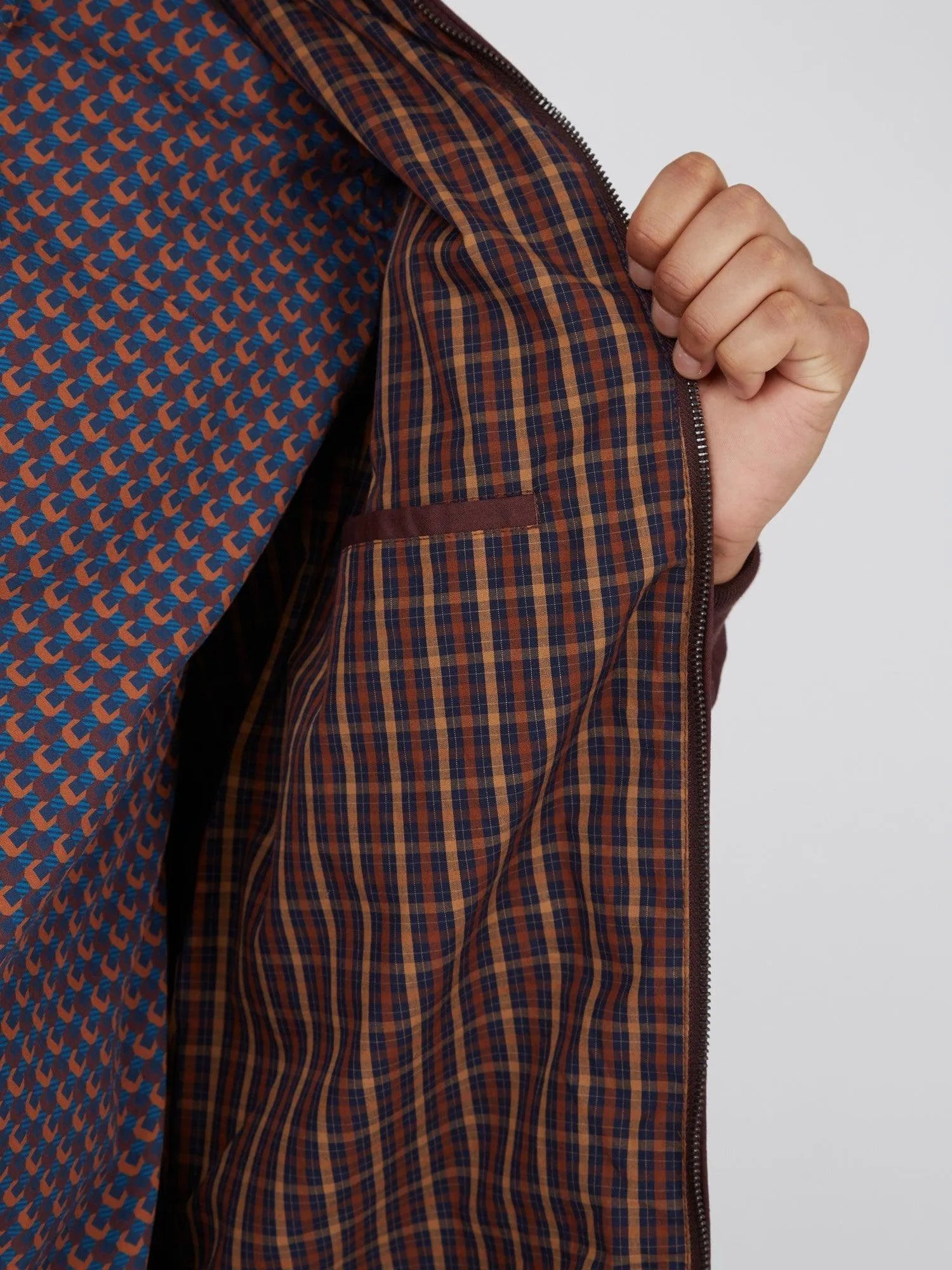 Chaqueta Harrington Signature Bordeaux - ECRU