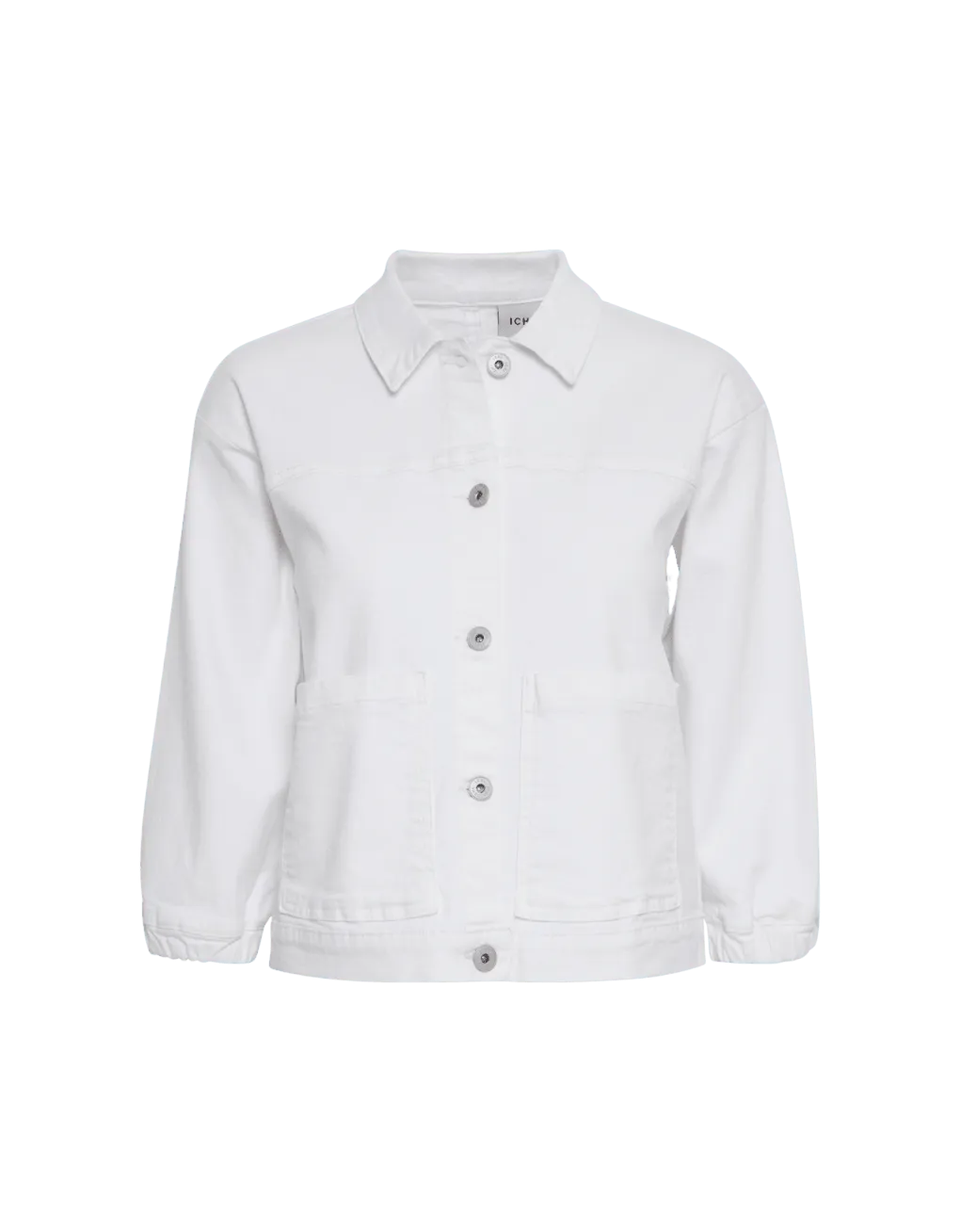 Chaqueta ICHI Vaquera Blanca Ziggy - ECRU
