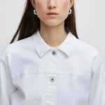 Chaqueta ICHI Vaquera Blanca Ziggy - ECRU