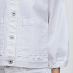 Chaqueta ICHI Vaquera Blanca Ziggy - ECRU