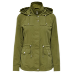 Chaqueta Only de Mujer con Capucha de Entretiempo Newstarline Olive Drab - ECRU