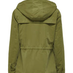 Chaqueta Only de Mujer con Capucha de Entretiempo Newstarline Olive Drab - ECRU