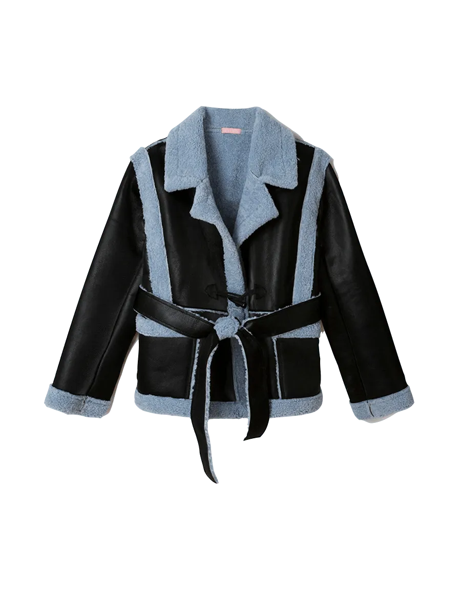 Chaqueta piel sintética borreguito - ECRU