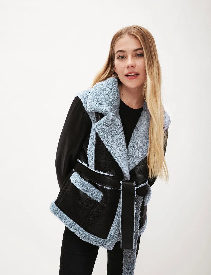 Chaqueta piel sintética borreguito - ECRU