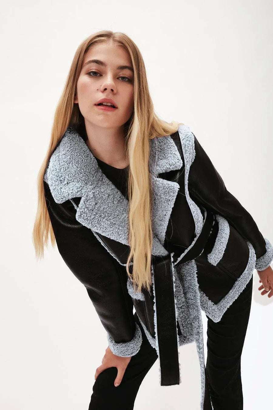 Chaqueta piel sintética borreguito - ECRU