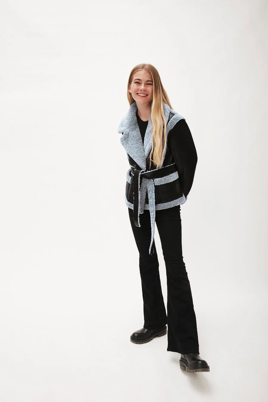 Chaqueta piel sintética borreguito - ECRU