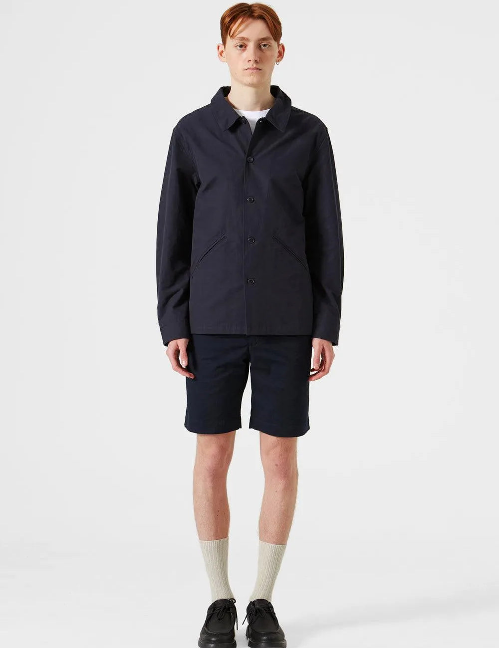 Chaqueta Pocket Plain Navy - ECRU
