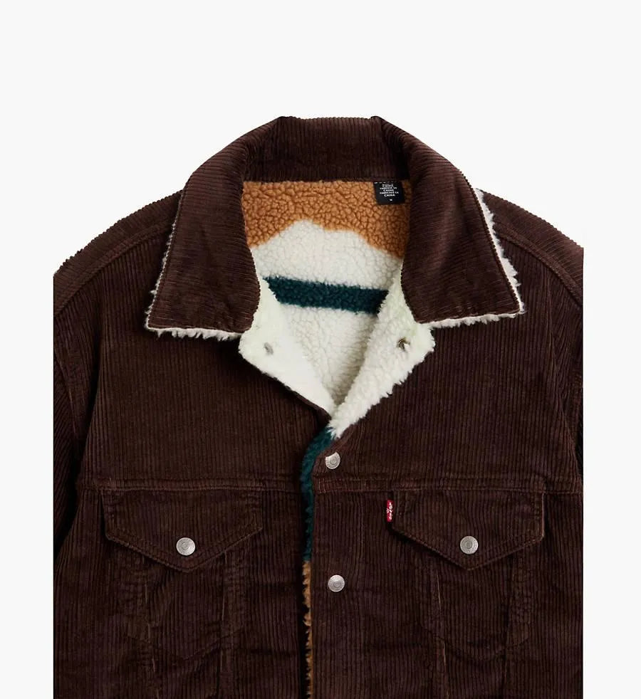 Chaqueta Trucker Reversible Vintage Fit Sherpa - ECRU