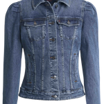 Chaqueta Vaquera Slim Fit Manga Abullonada - ECRU