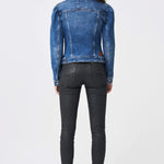 Chaqueta Vaquera Slim Fit Manga Abullonada - ECRU