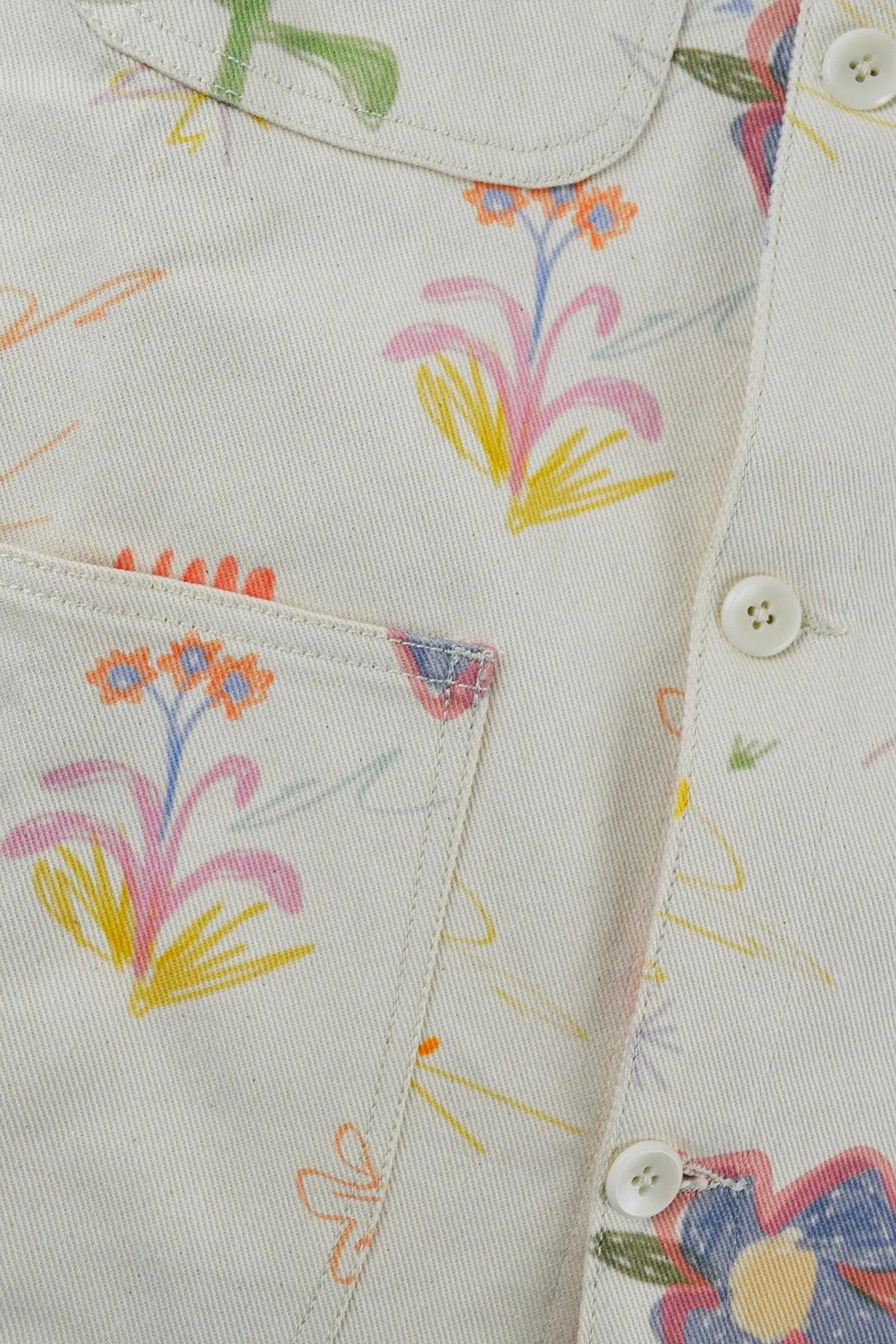 Chaqueta Worker Print - ECRU