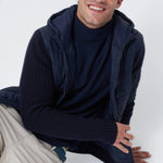 Chaquetón con detalle frontal y capucha - ECRU