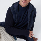 Chaquetón con detalle frontal y capucha - ECRU