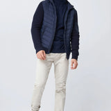 Chaquetón con detalle frontal y capucha - ECRU