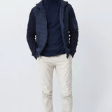 Chaquetón con detalle frontal y capucha - ECRU