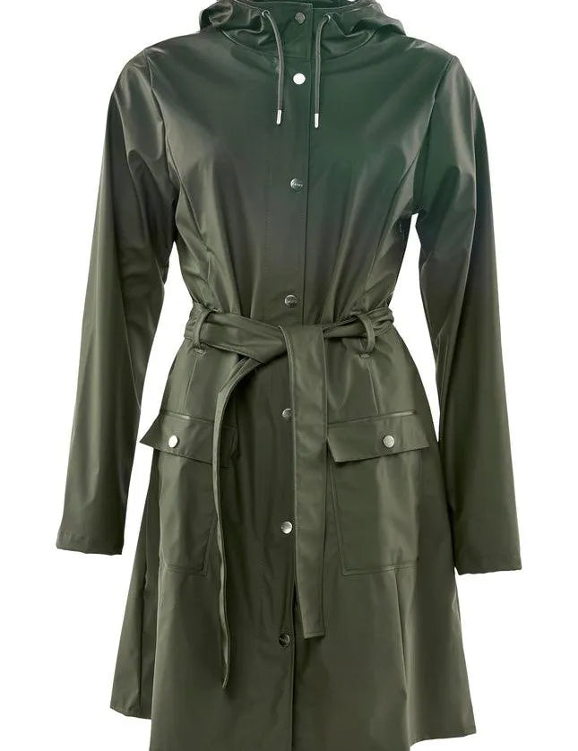 Chubasquero Curve de mujer con corte femenino Verde - ECRU