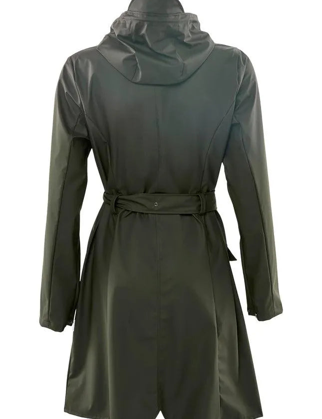 Chubasquero Curve de mujer con corte femenino Verde - ECRU