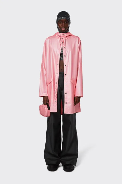 Chubasquero RAINS Unisex Long Jacket Pink Sky - ECRU