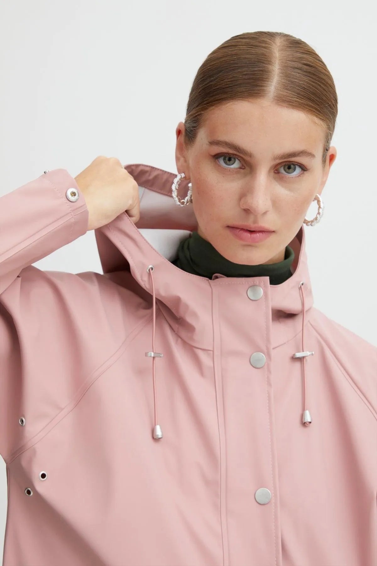 Chubasquero Tazi Ash Rose - ECRU