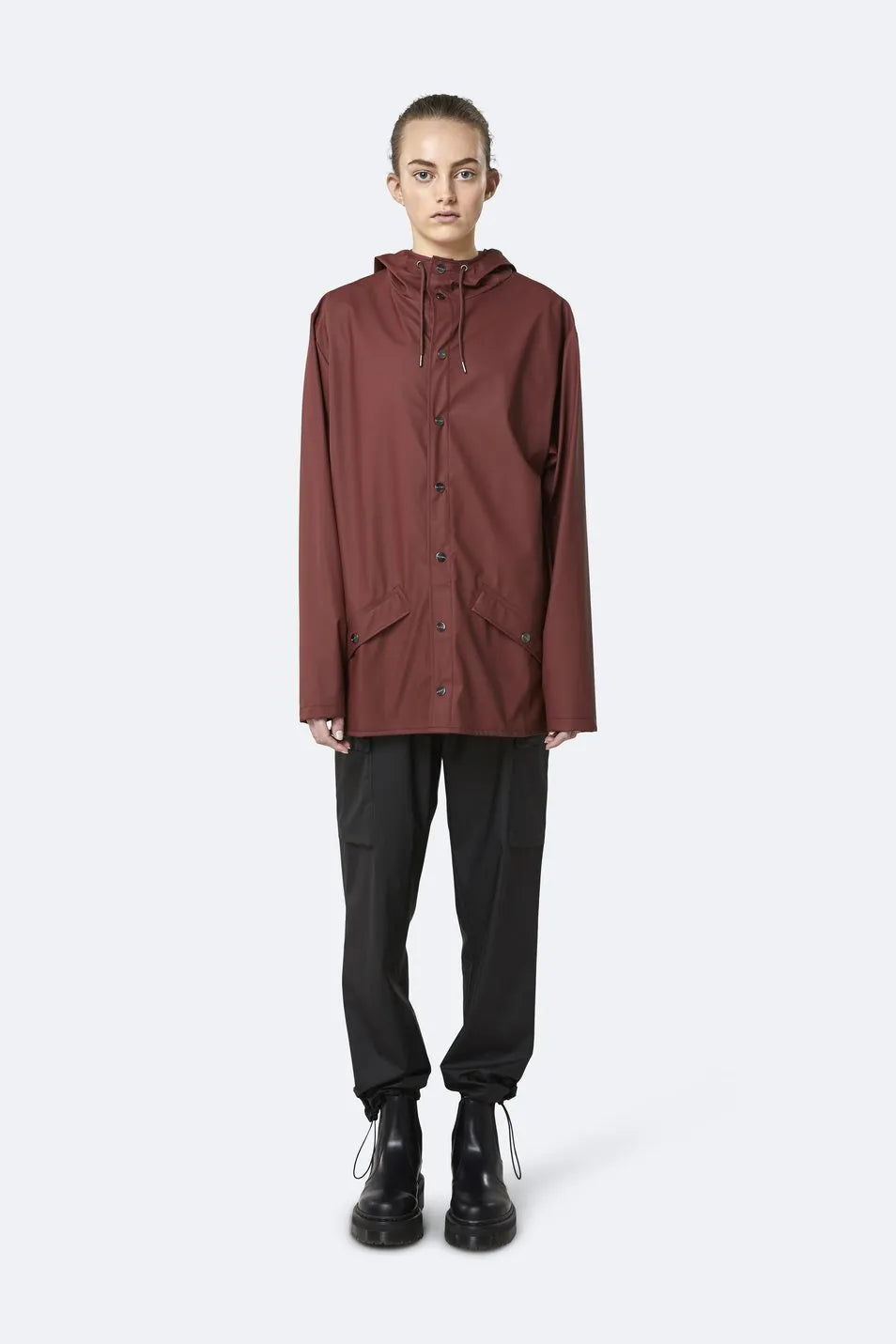 Chubasquero unisex Granate - ECRU