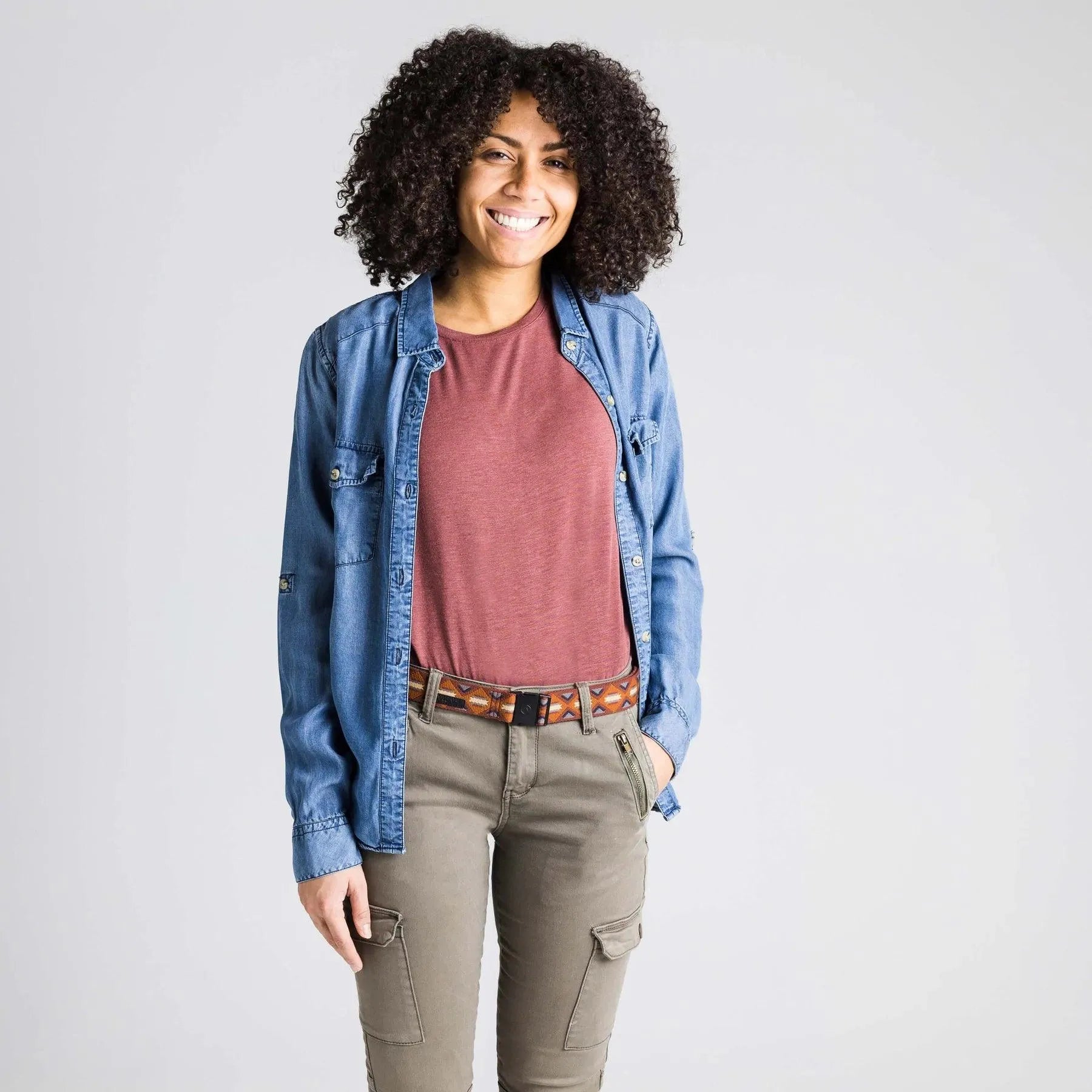 Cinturón Creosote Slim Vermilion - ECRU