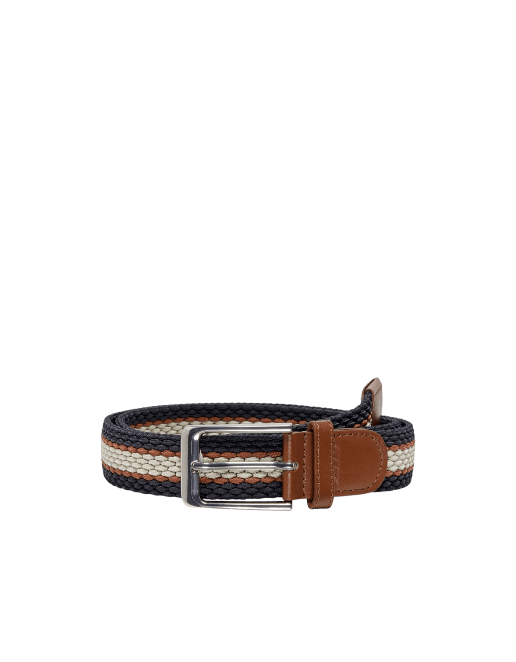 Cinturón de Hombre Only & Sons Linus Braided Stripe Dark Navy - ECRU