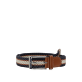 Cinturón de Hombre Only & Sons Linus Braided Stripe Dark Navy - ECRU