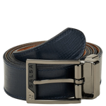 Cinturón de piel reversible - ECRU